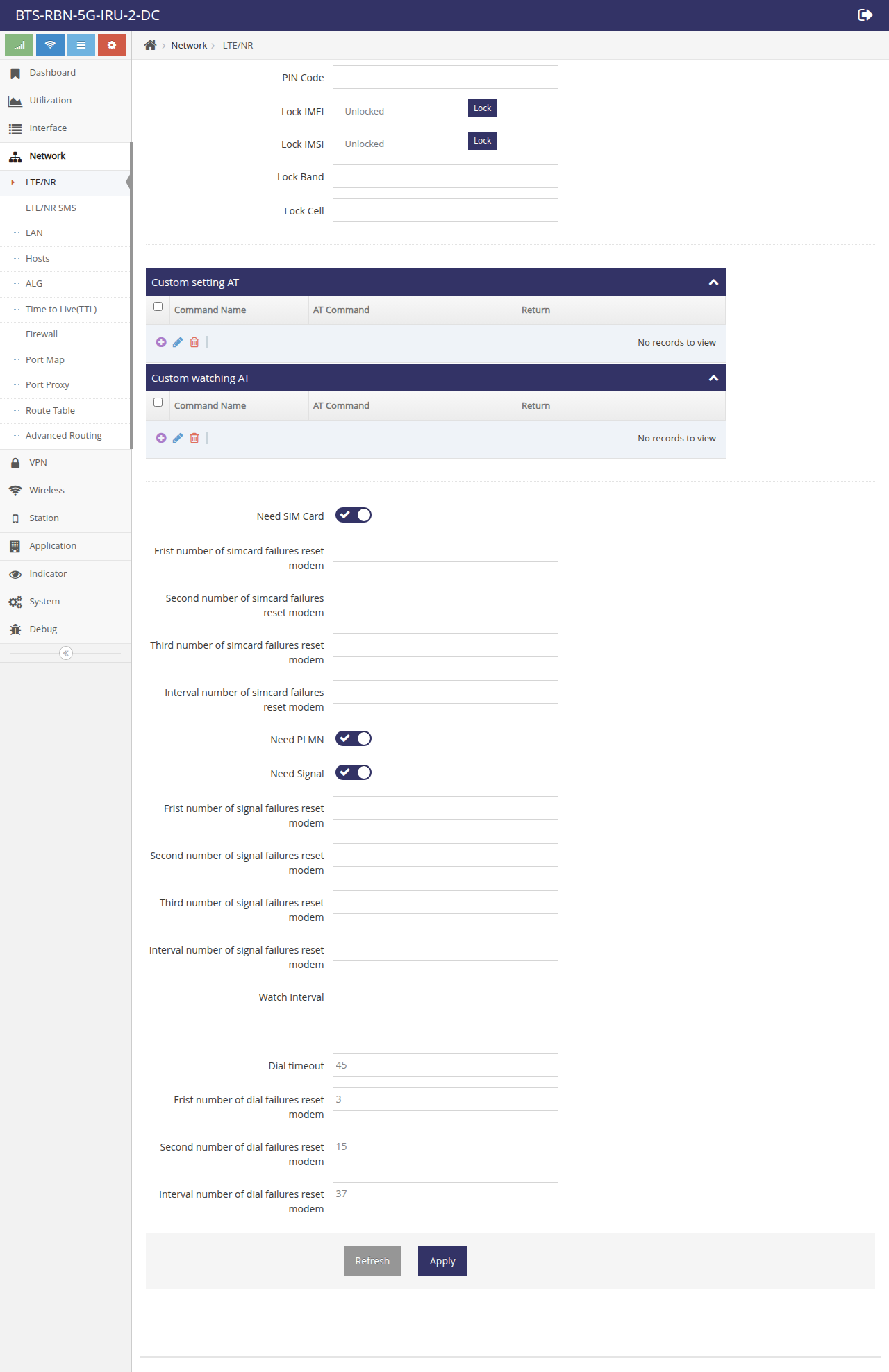 Modem Settings